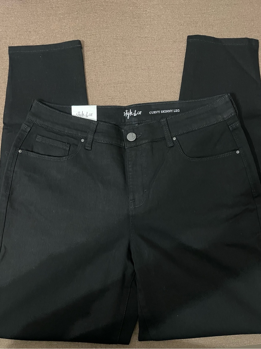 Style & Co. Black Curvy Skinny Leg Women's Jeans